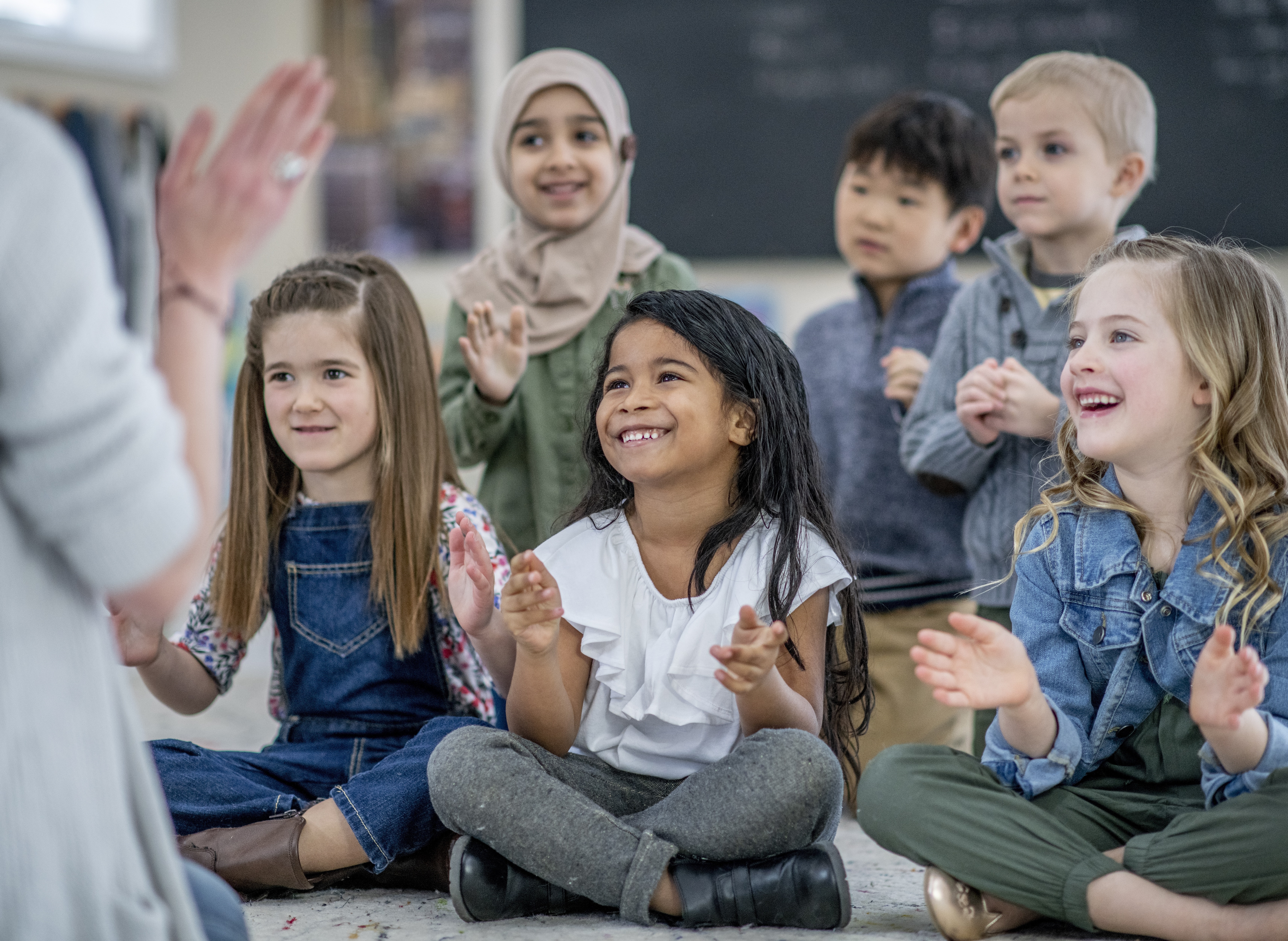 pre-schoolers during group learning