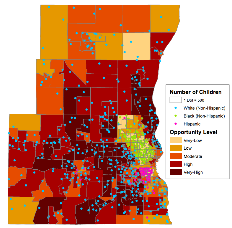 COI map of Milwaukee area