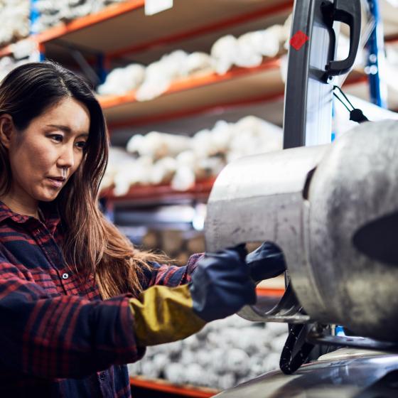 female factory worker