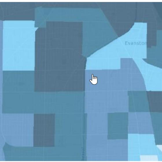 Child Opportunity Index map of Evanston, IL